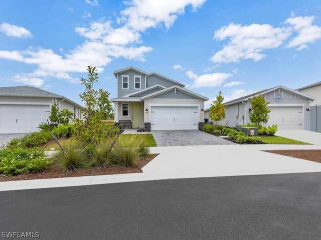 view of front of home featuring a garage