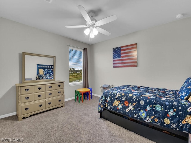 17941 Saddle Rd, Punta Gorda, FL 33982 - bedroom featuring carpet flooring, baseboards, and a ceiling fan