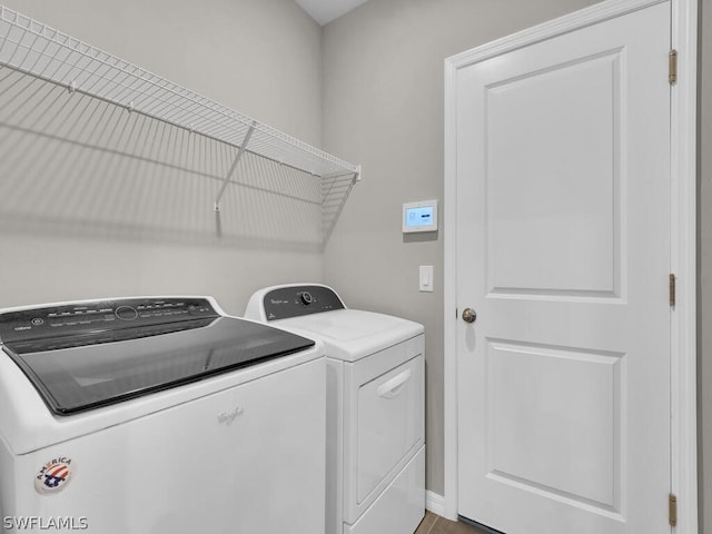 laundry area with washer and dryer