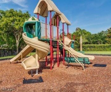 view of community jungle gym