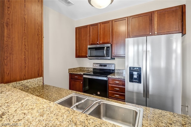 kitchen with sink and stainless steel appliances