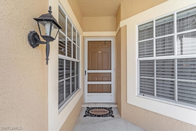 view of doorway to property