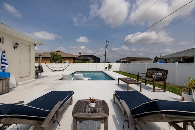 view of pool with a patio area