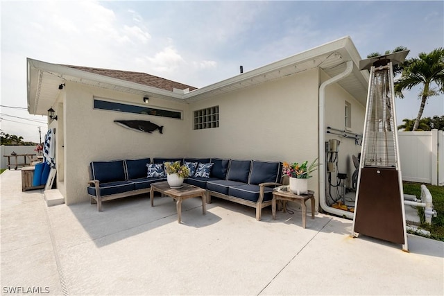 view of patio with an outdoor hangout area