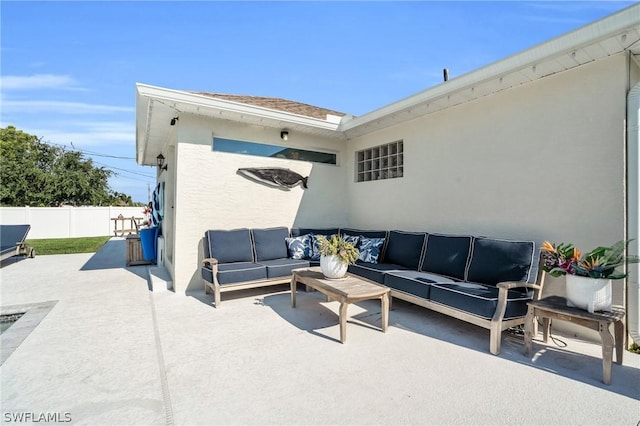 view of patio / terrace featuring outdoor lounge area