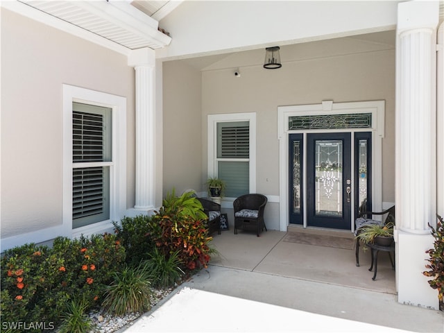 view of doorway to property