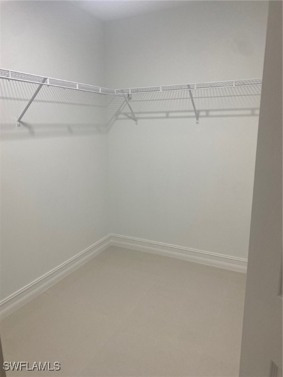 view of walk in closet