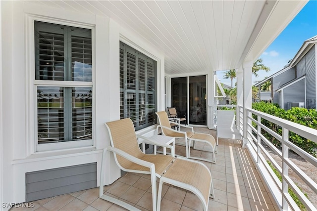 balcony with covered porch