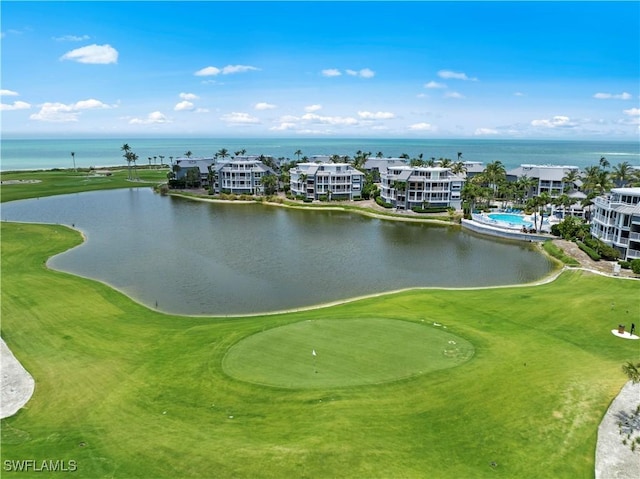 view of community featuring a water view