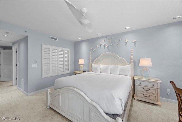 view of carpeted bedroom