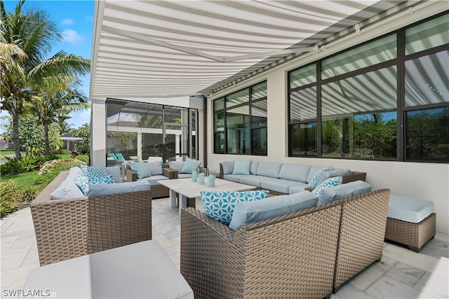 view of patio / terrace with an outdoor hangout area