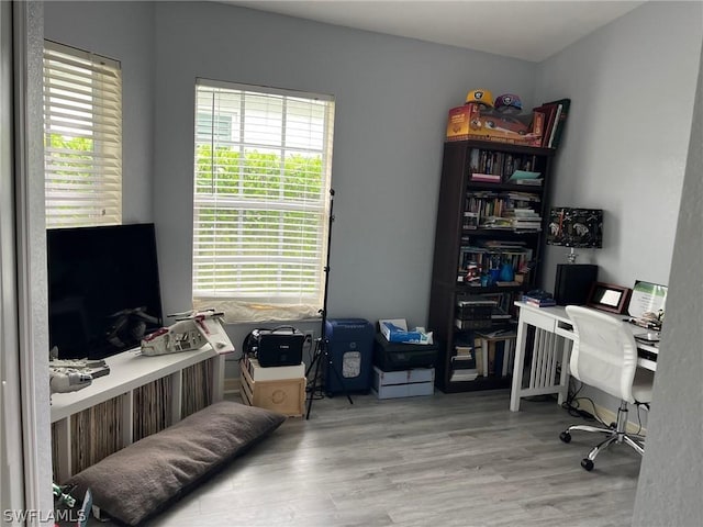 2480 Lake Ave, Naples, FL 34112 - office area featuring plenty of natural light and wood finished floors