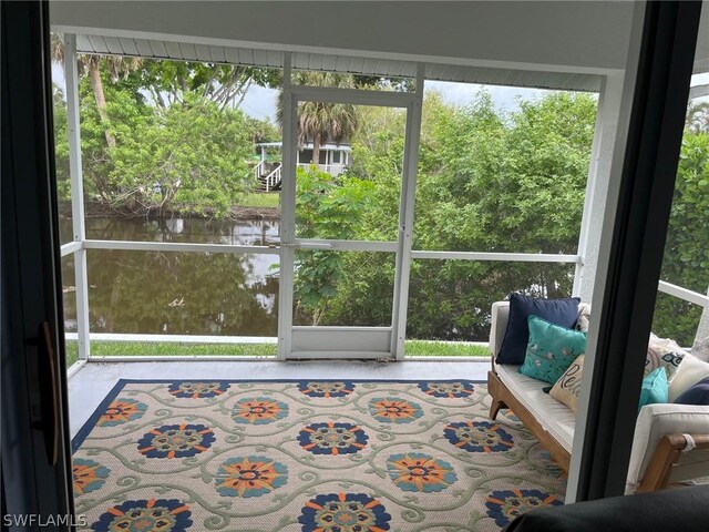 2480 Lake Ave, Naples, FL 34112 - sunroom with a water view