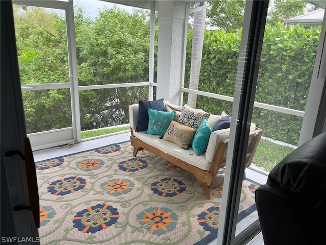 sunroom with a healthy amount of sunlight