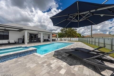 view of pool with a patio area