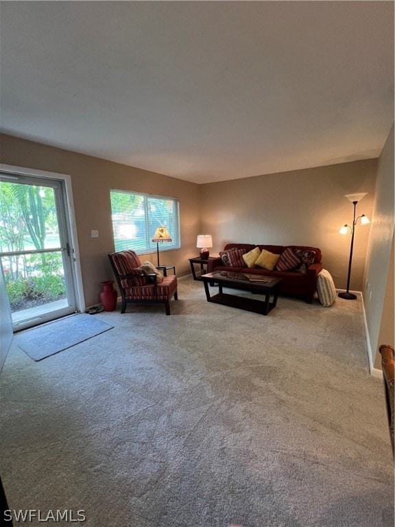 view of carpeted living room