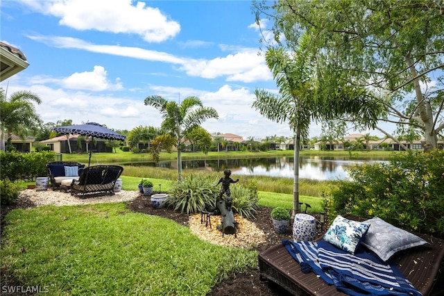 11643 Meadowrun Cir, Fort Myers, FL 33913 - view of grassy yard with a water view