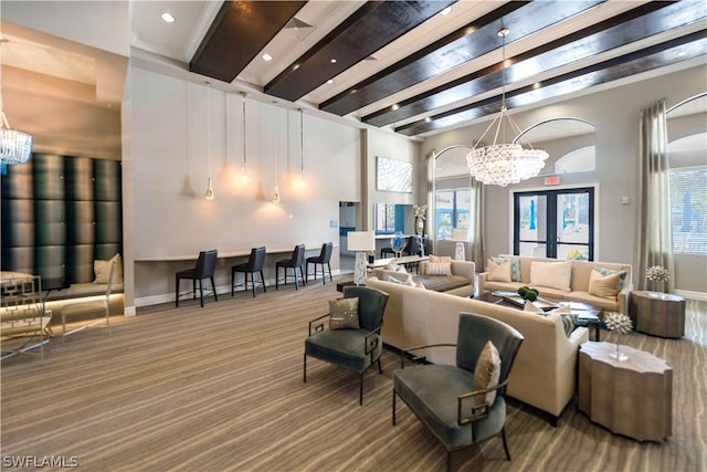 11643 Meadowrun Cir, Fort Myers, FL 33913 - community lobby featuring beam ceiling