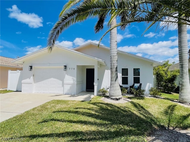 view of front of home with a front yard