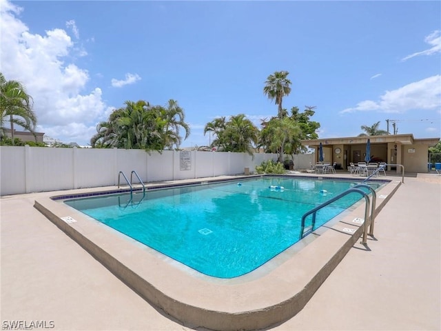 view of pool with a patio area