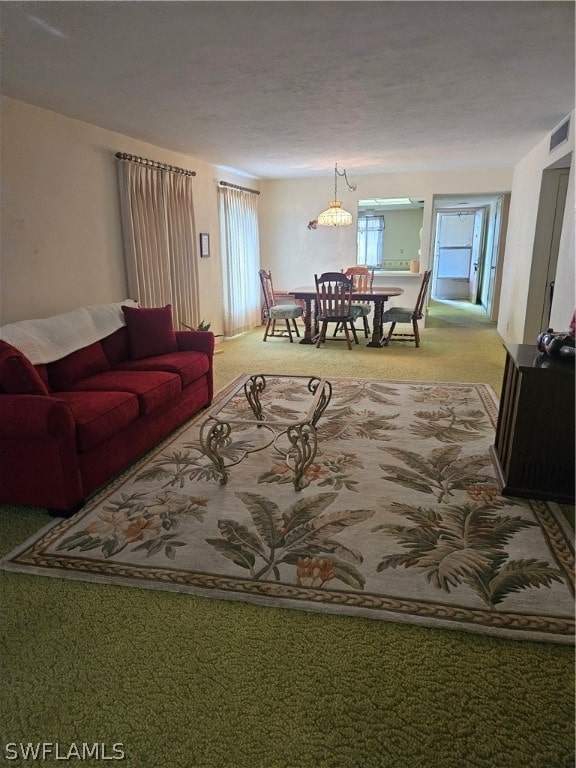 view of carpeted living room