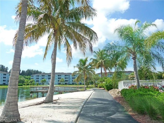 view of property's community featuring a water view