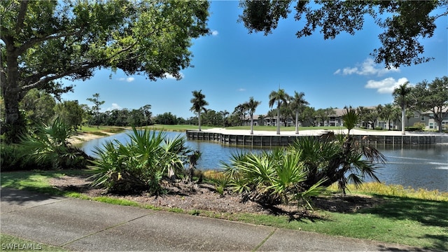 view of property view of water