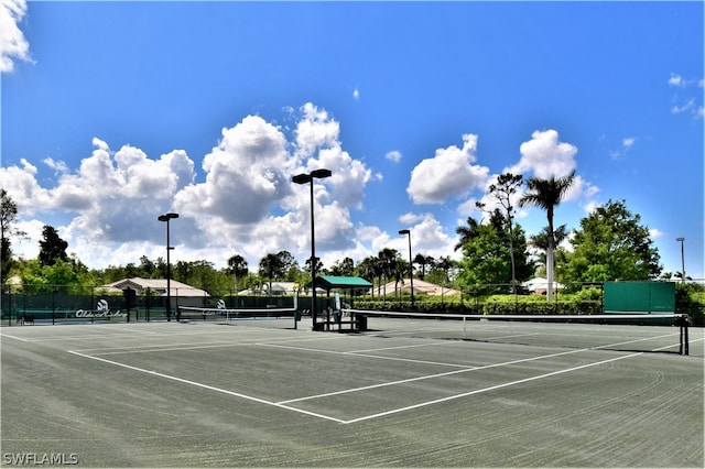 view of tennis court