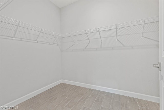 spacious closet with wood-type flooring