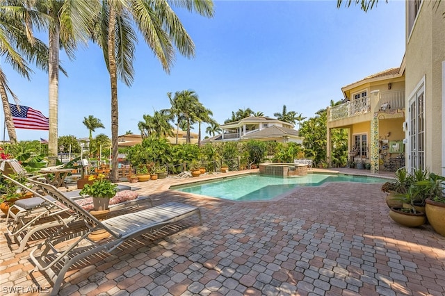 view of pool with a patio area