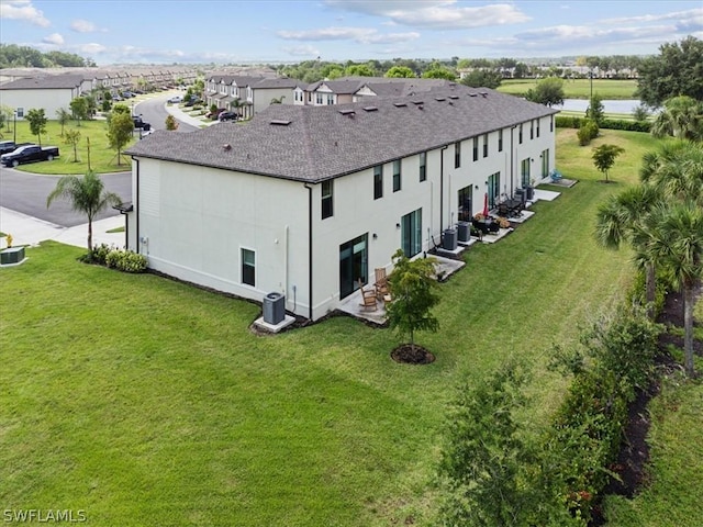 drone / aerial view with a residential view