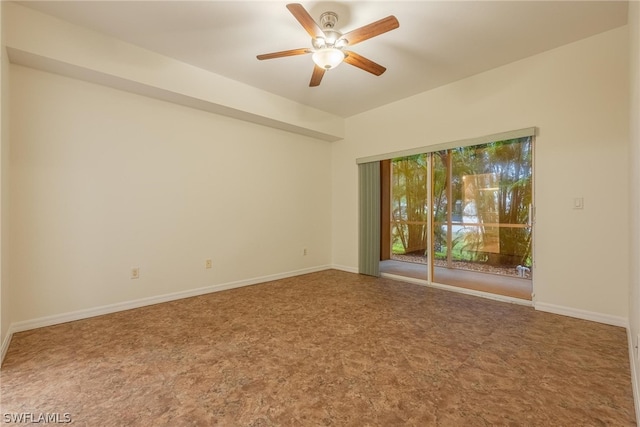 empty room with ceiling fan