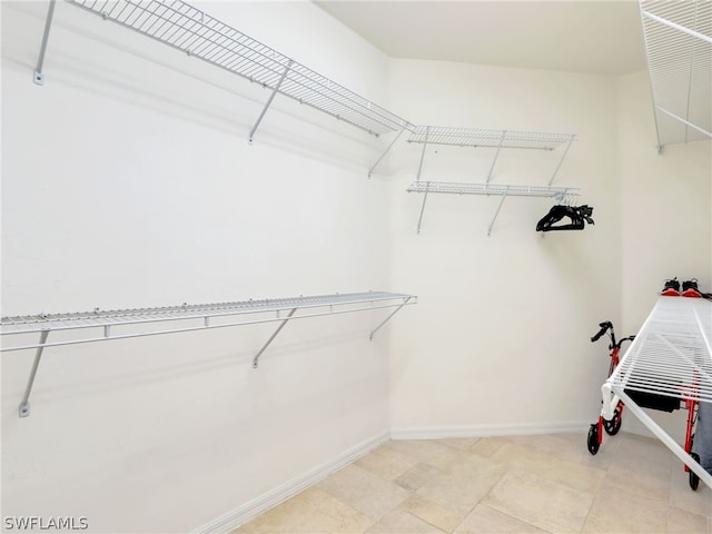 view of walk in closet