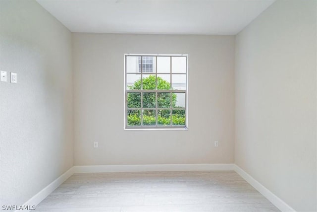 empty room featuring light hardwood / wood-style flooring