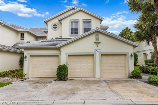 view of front facade with a garage