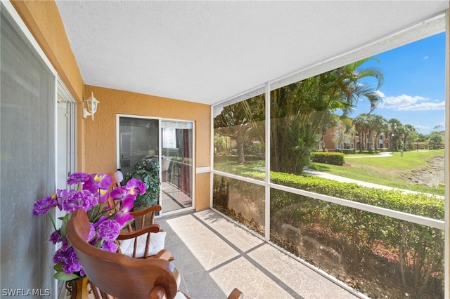 view of sunroom