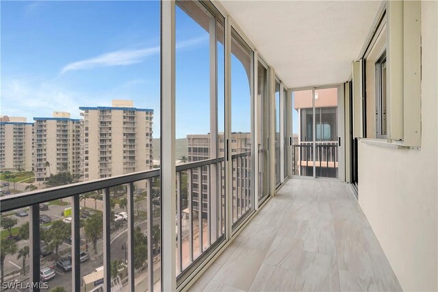 balcony with a city view