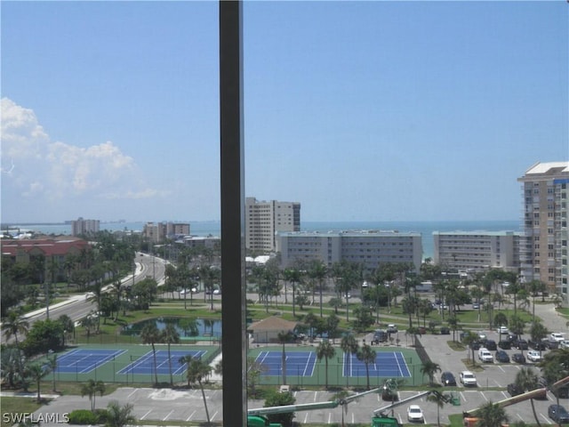 property's view of city with a water view