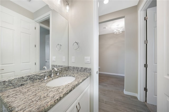 bathroom with large vanity