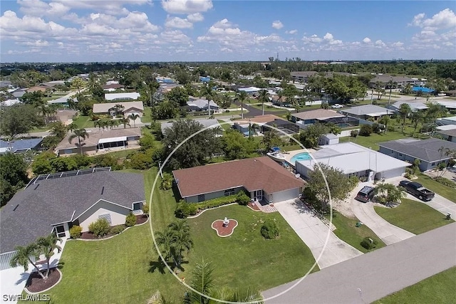 birds eye view of property featuring a residential view