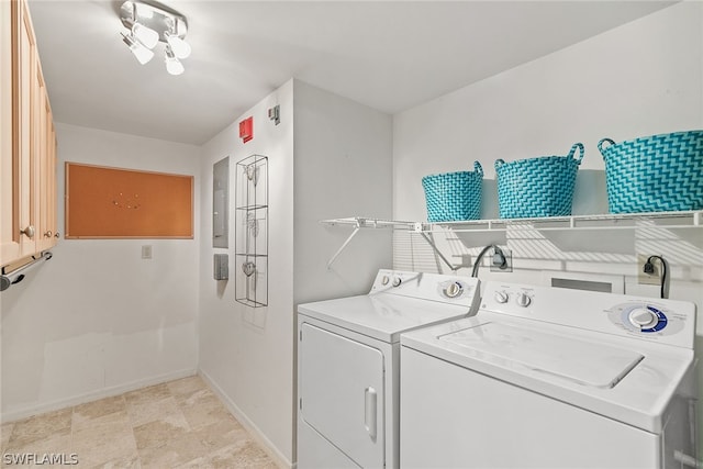 washroom featuring independent washer and dryer