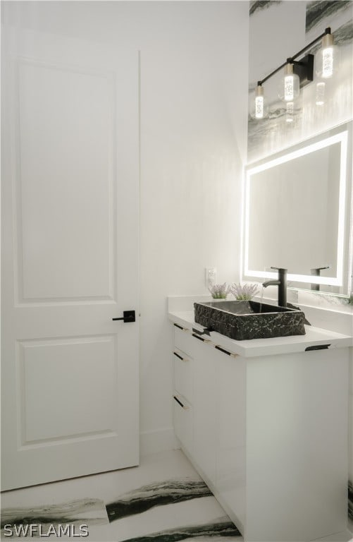 bathroom with vanity