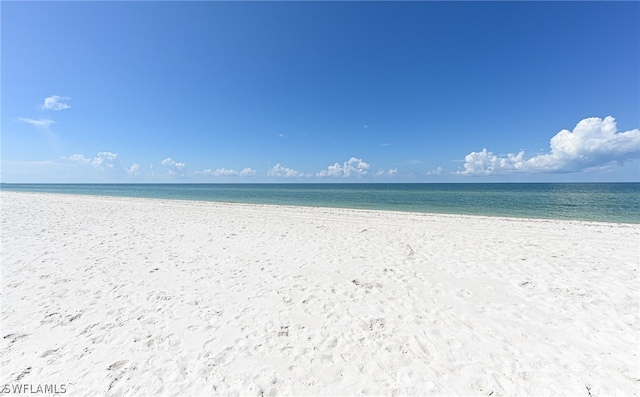 view of water feature featuring a view of the beach