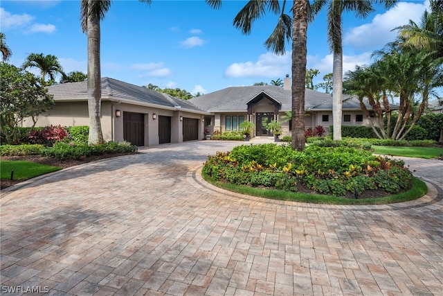 view of front of home featuring a garage