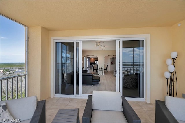 balcony with an outdoor hangout area