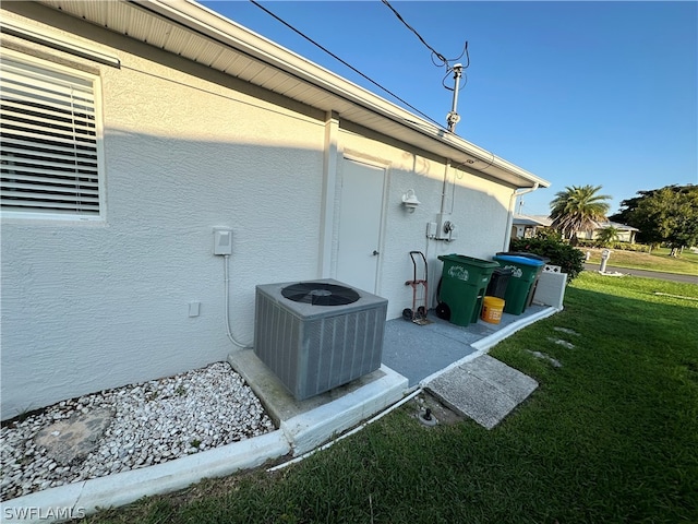 view of patio featuring central AC unit