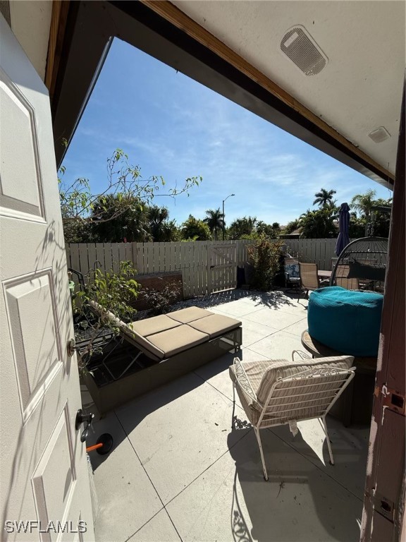 view of patio / terrace with a fenced backyard