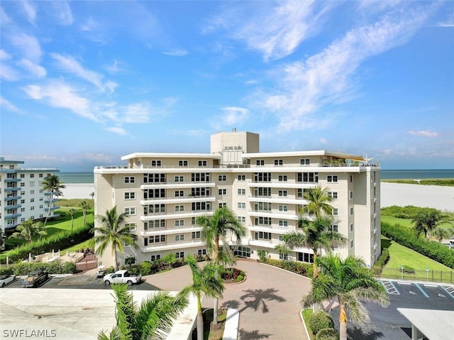 view of property with a water view