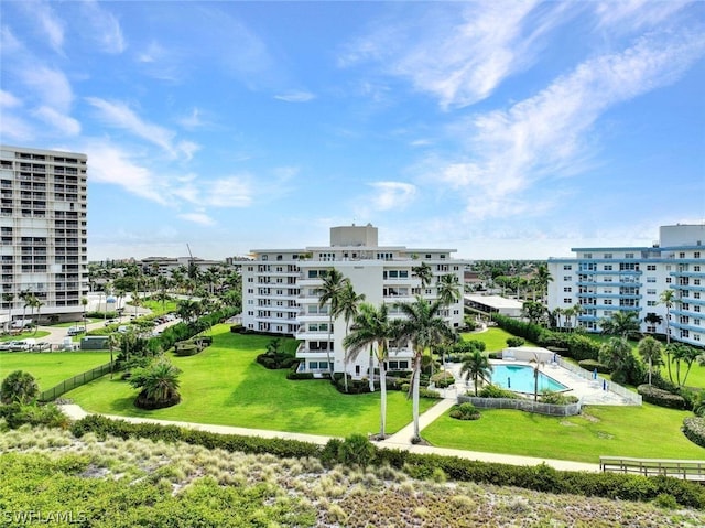 exterior space with a community pool