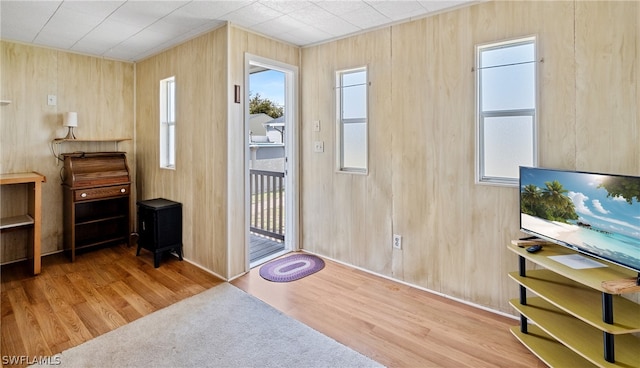 interior space with plenty of natural light and light wood-type flooring